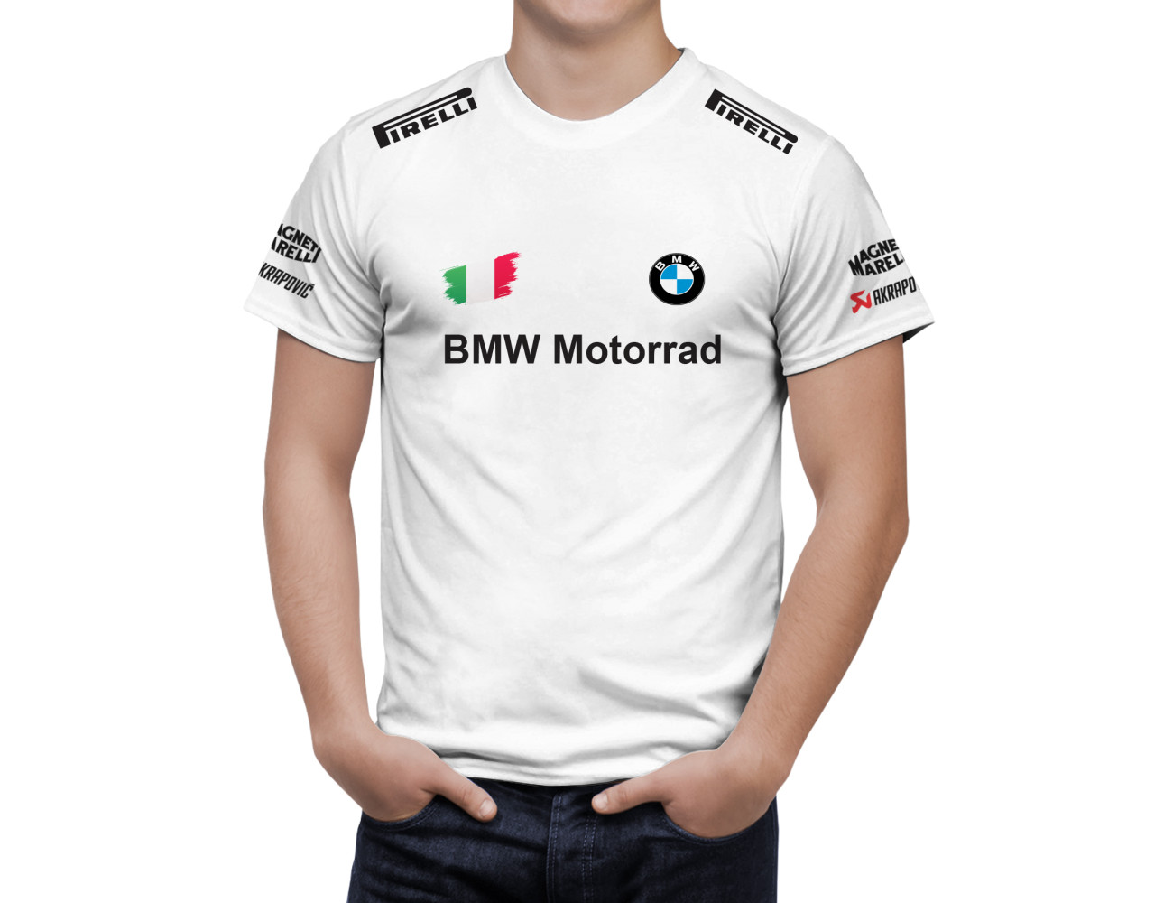 BMW Motorrad Pirelli Akrapovic White T-Shirt