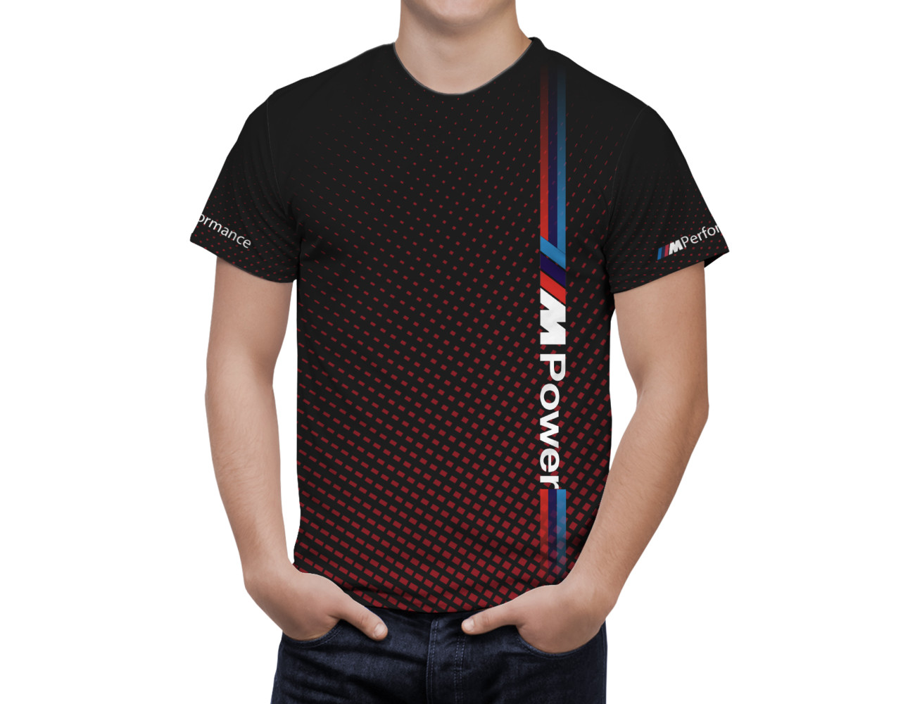 BMW M Power Effect Grid Rot T-Shirt