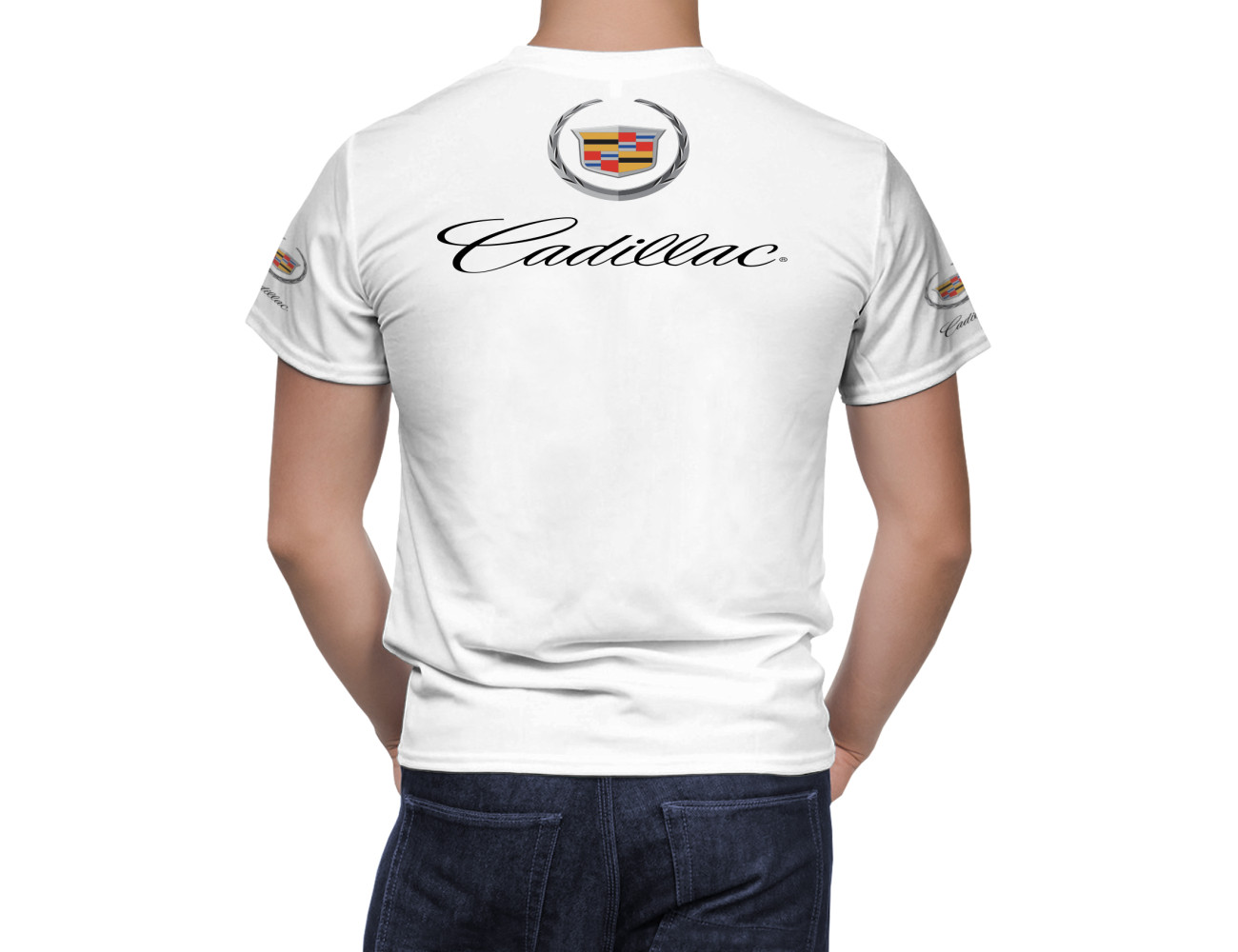 Cadillac Weiß T-Shirt, CAD--W55