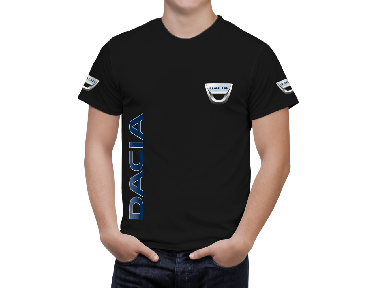 DACIA Schwarz T-Shirt, DBTS--1296