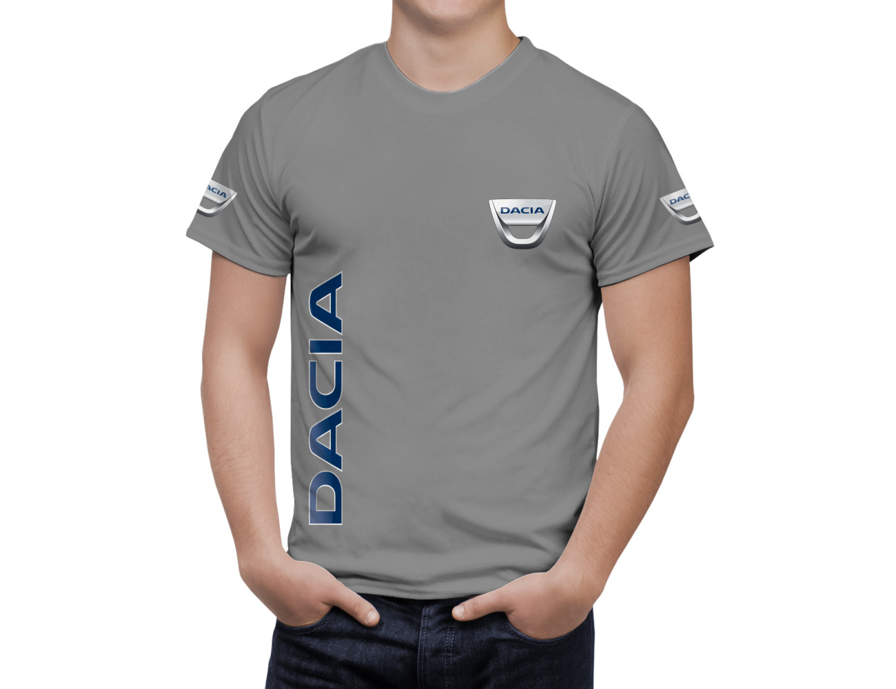 DACIA Grau T-Shirt, DGTS--2228