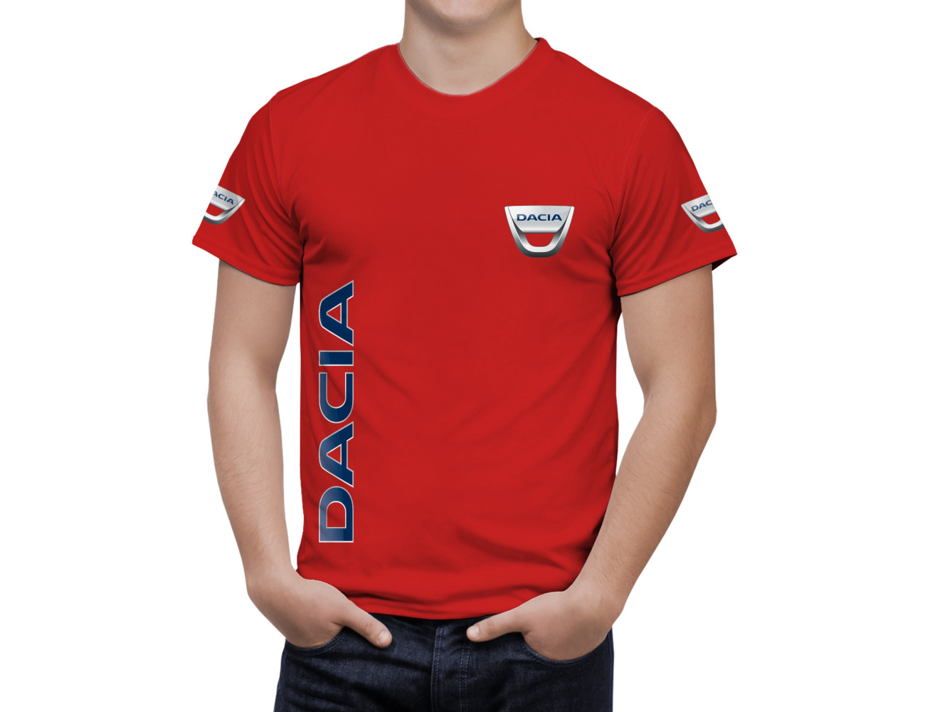 DACIA Rot T-Shirt, DRTS--3210