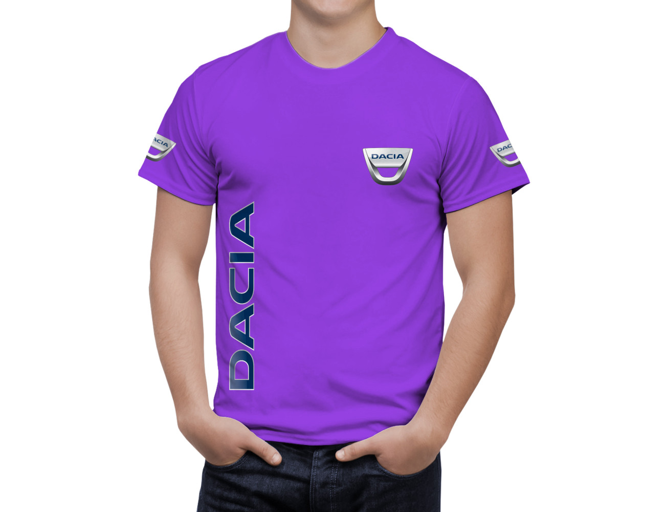 DACIA Purple T-Shirt, DPTS--7812