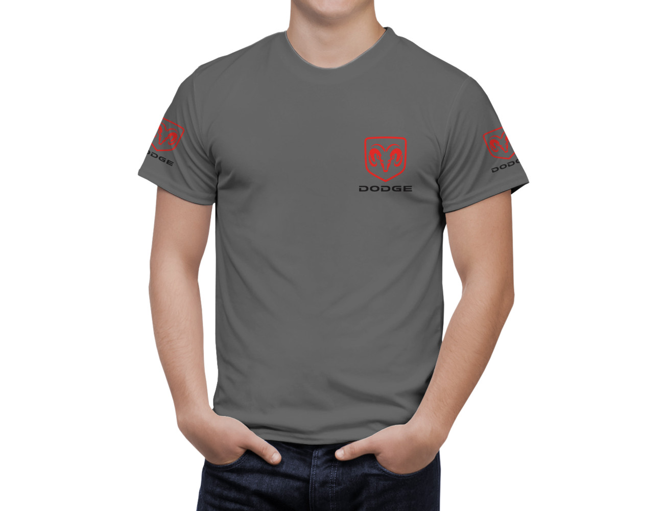 Dodge Dunkelgrau T-Shirt, DWTS--8312