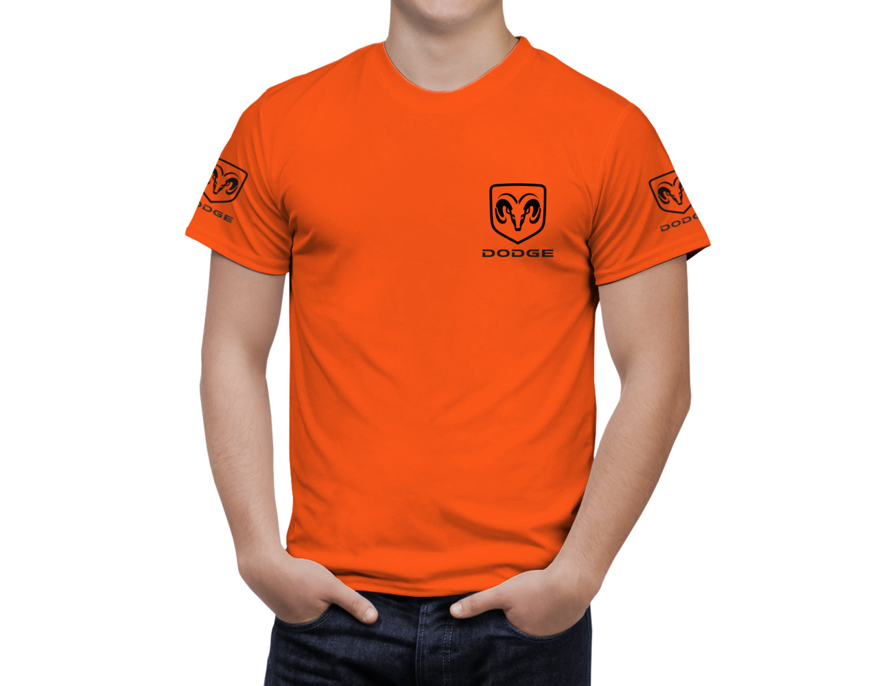 Dodge OrangeRot T-Shirt, DWTS--8309