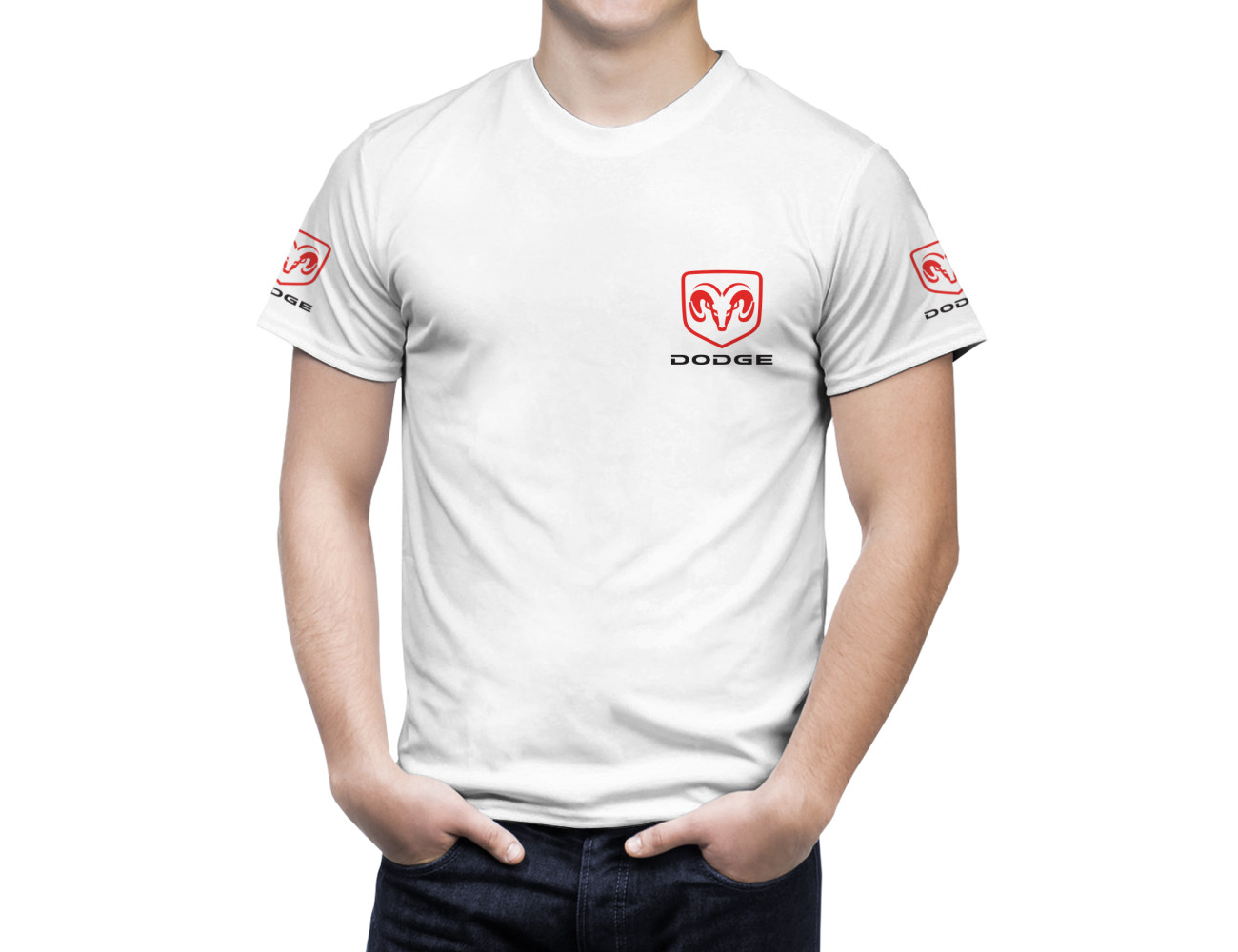 Dodge White T-Shirt, DWTS--8304