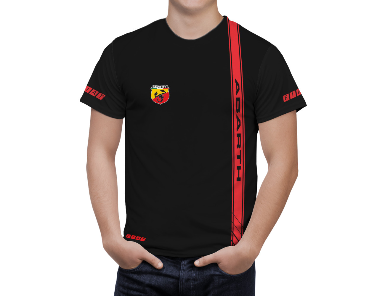 Fiat Abarth Black Red Line T-Shirt