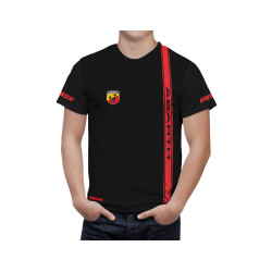 Fiat Abarth Schwarz Rot Line T-Shirt