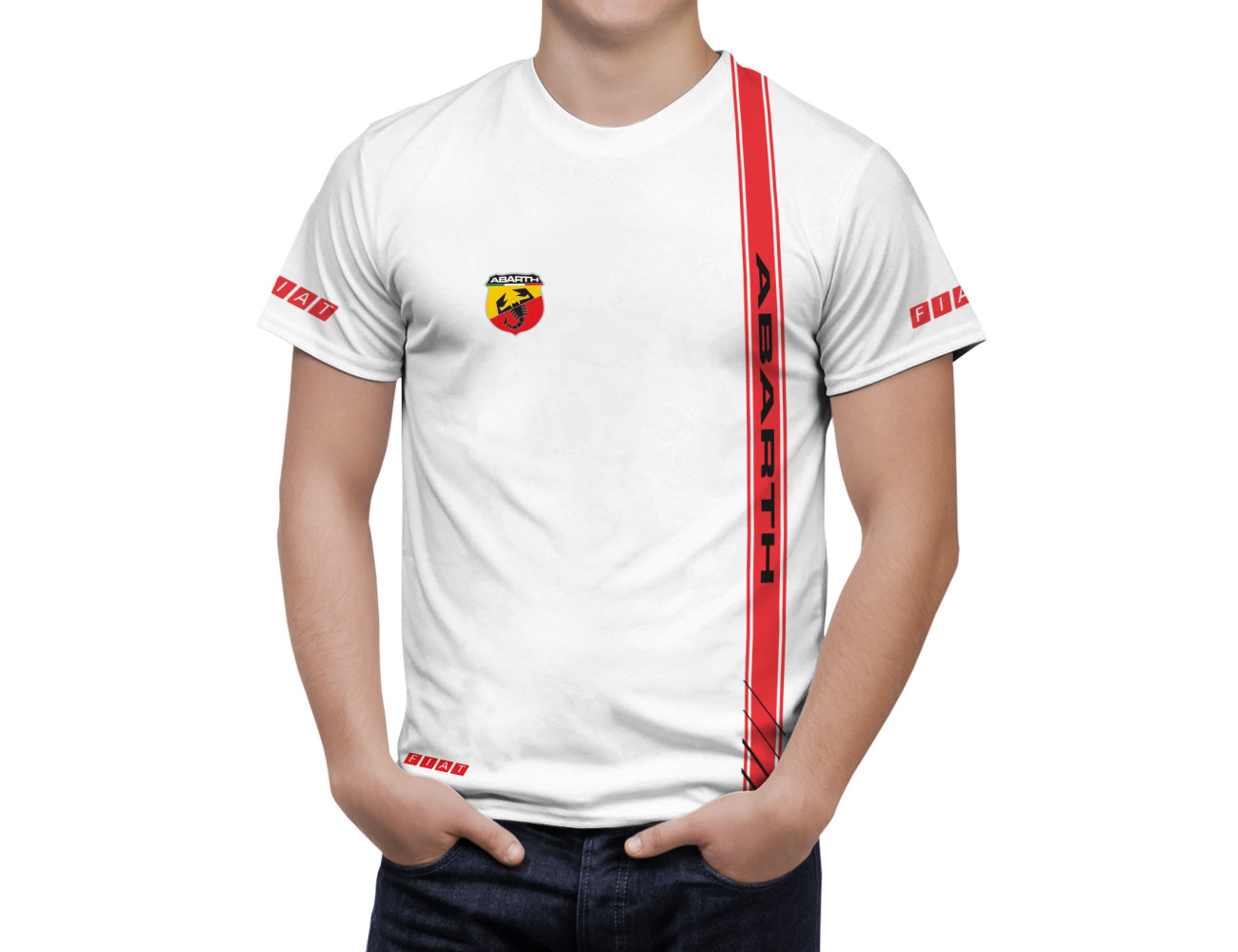 Fiat Abarth White Lines T-Shirt