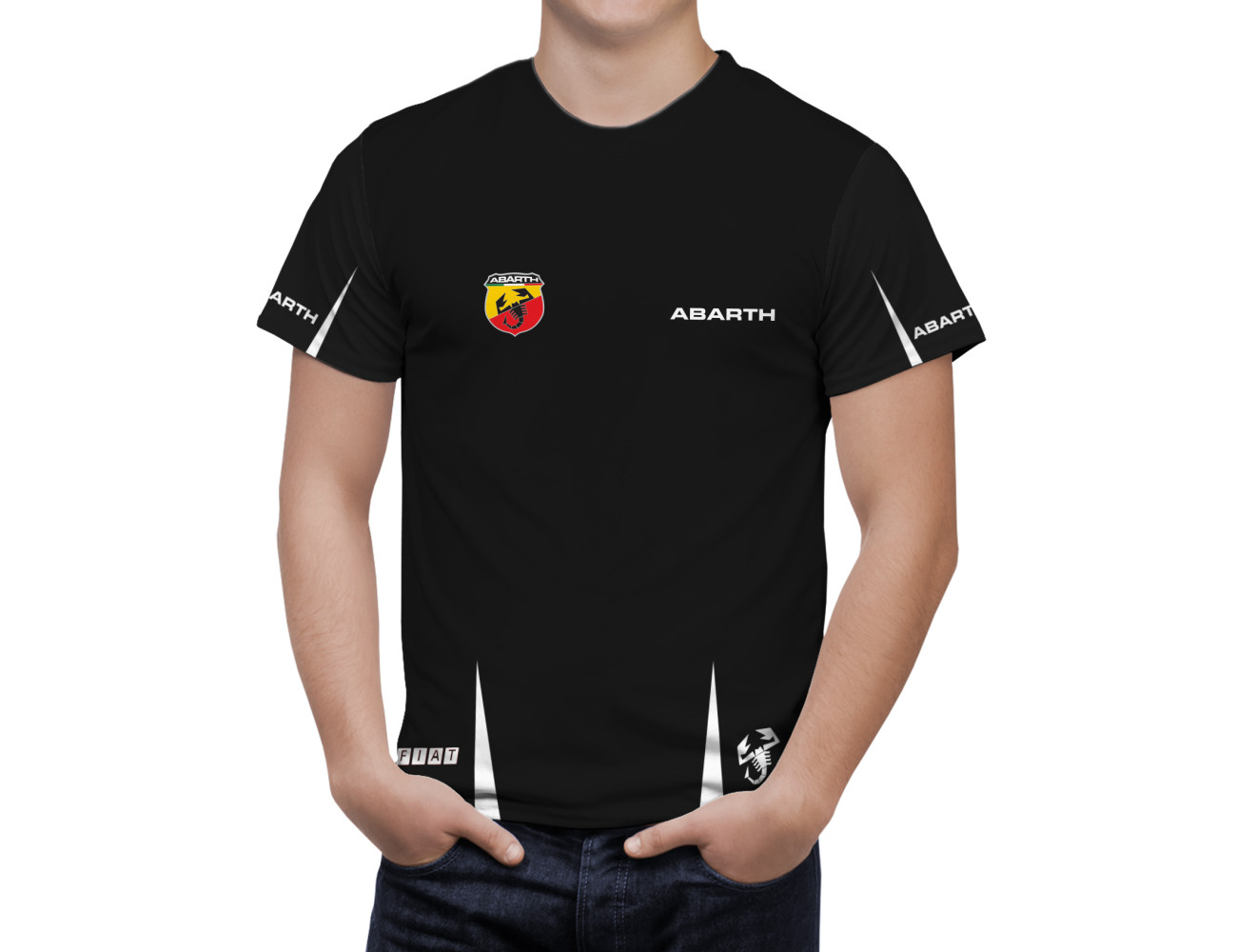 Fiat Abarth White Red Line T-Shirt