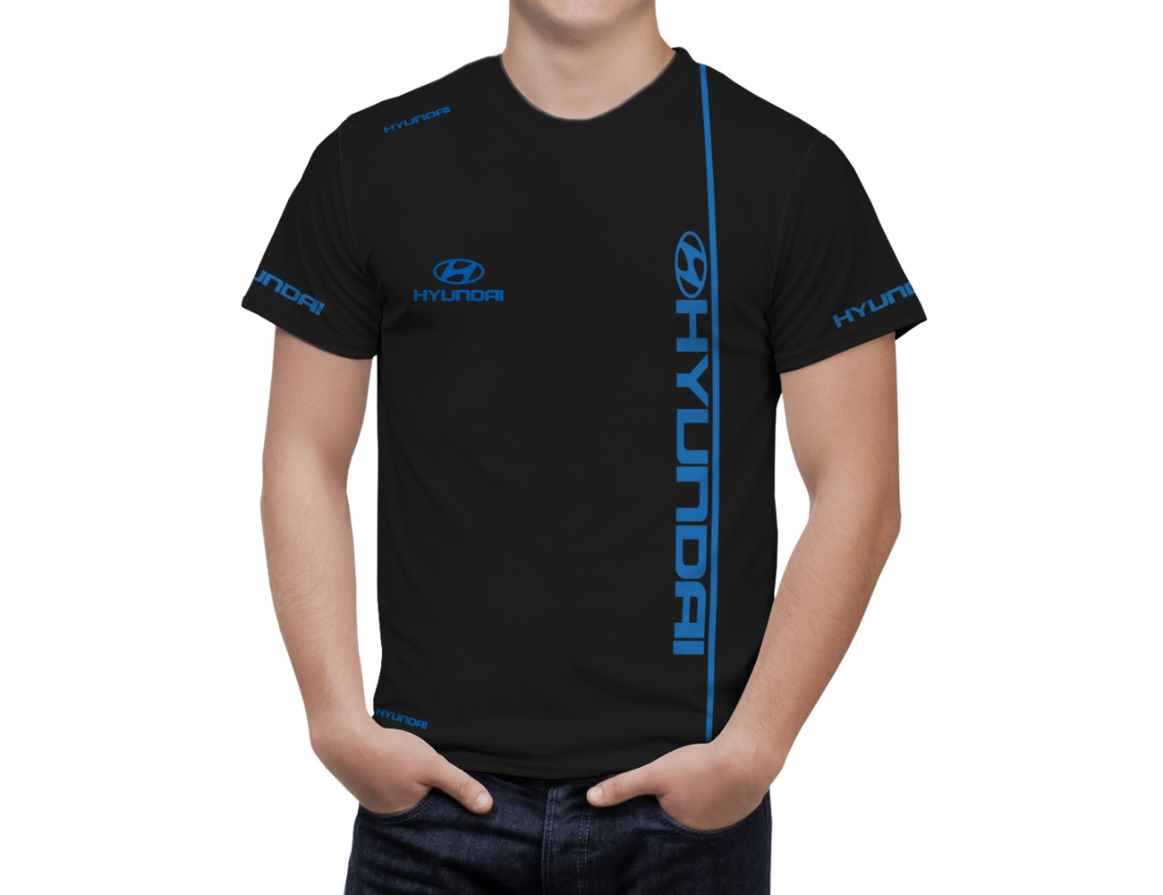 Hyundai Black T-Shirt, HBTS--2374