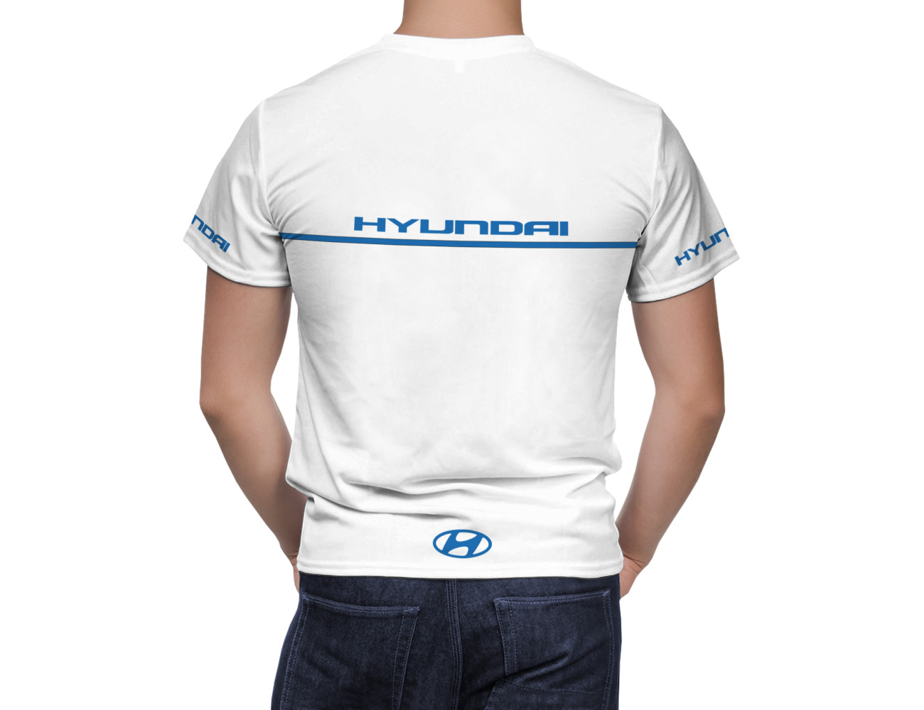 Hyundai White T-Shirt, HWTS--3246