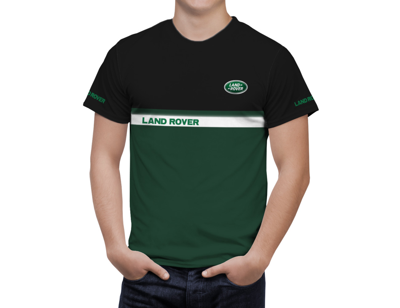 Land Rover Schwarz Grün T-Shirt, LAND--63