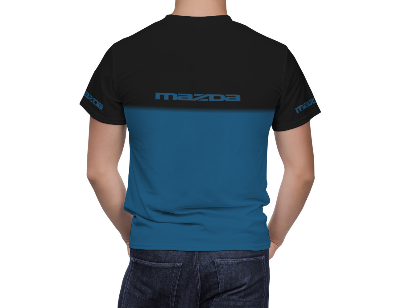 Mazda Schwarz Blau T-Shirt, MBBTS--8840