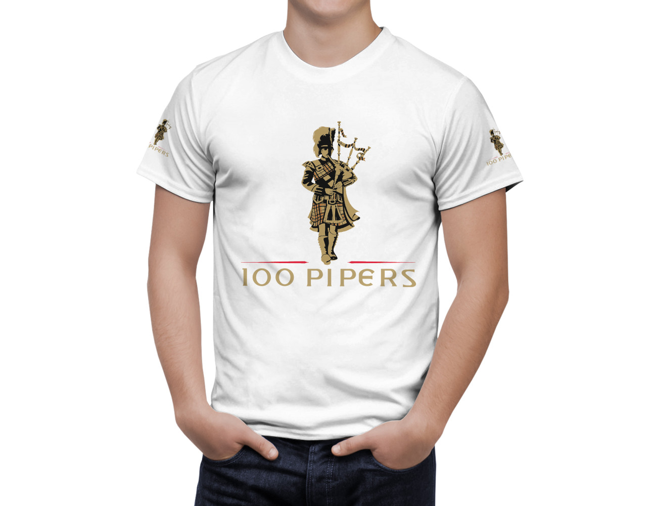 100 Pipers Whisky T-Shirt, Whisky--3