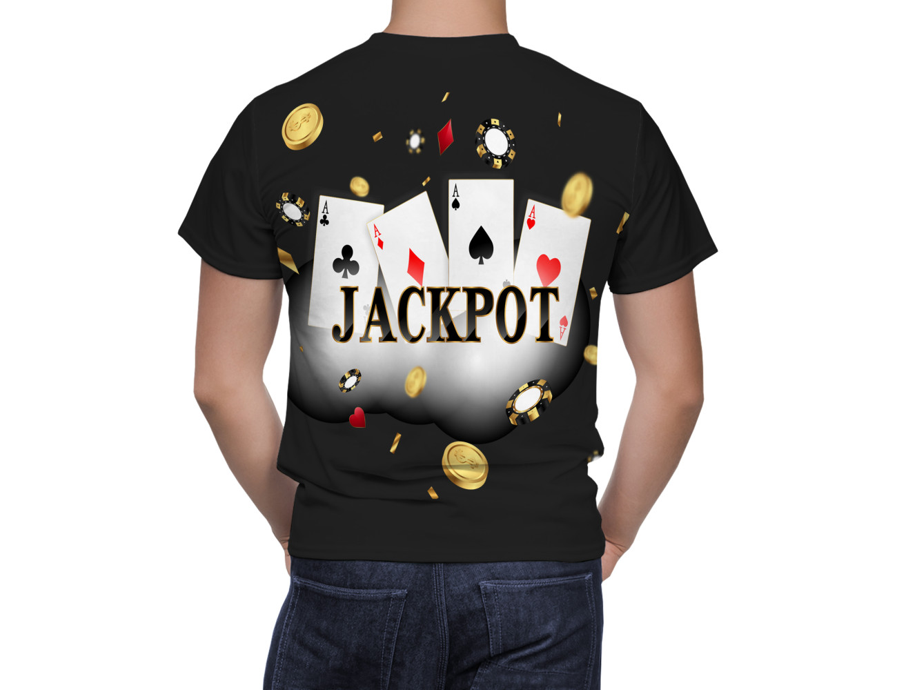 Casino Jackpot Card T-Shirt, POKER--1