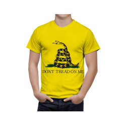 Don't Tread On Me T-shirt Gadsden Flag American Patriot US Men's Novelty Shirt