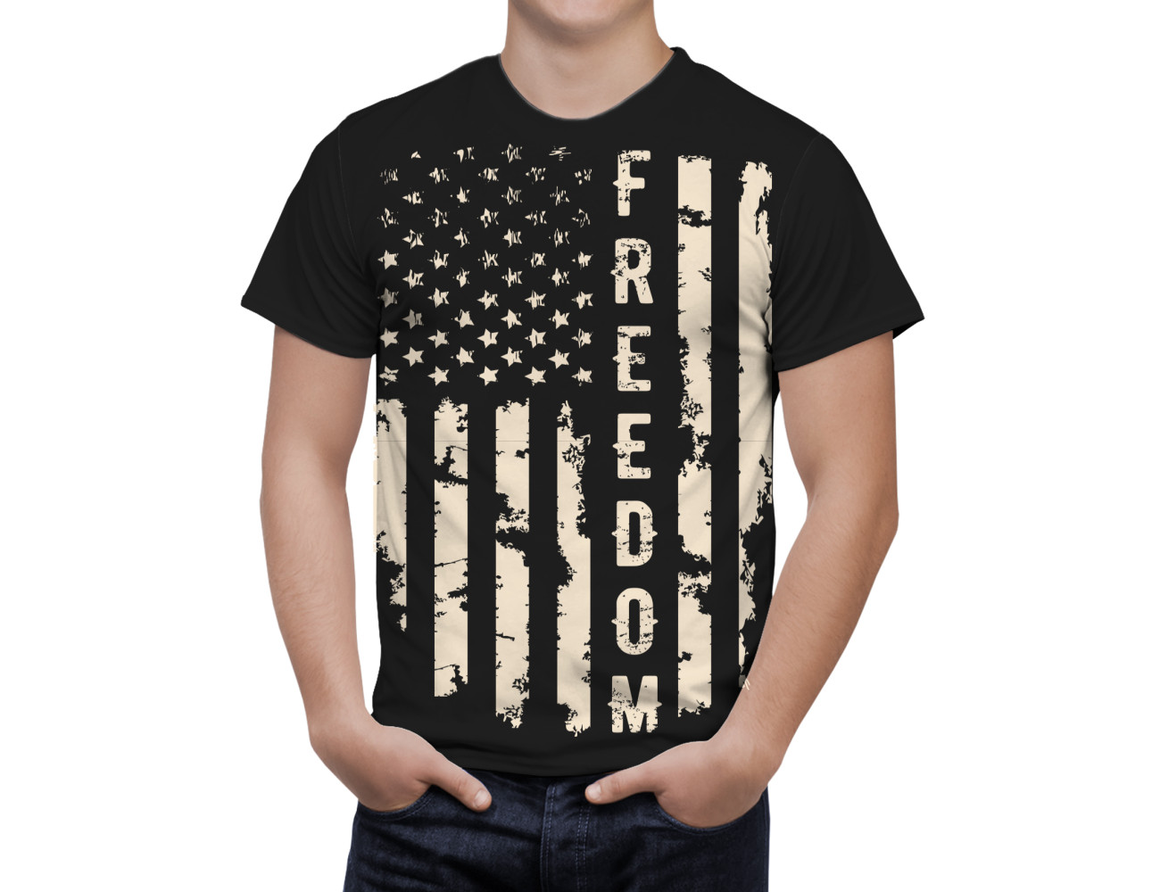 Freedom USA Black T-Shirt, FREEUSA--1