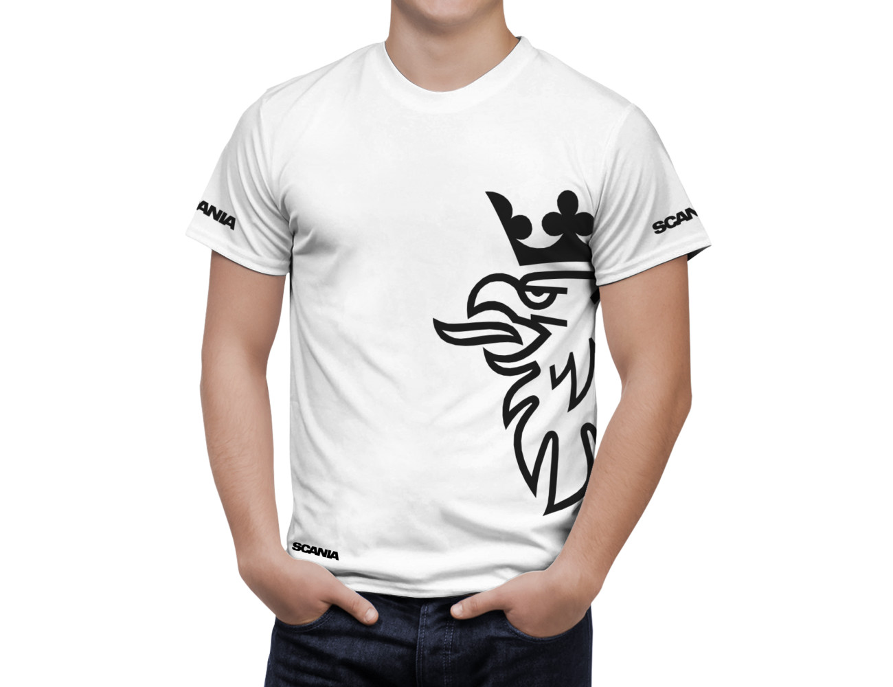 Scania White T-Shirt, SWTS--7889