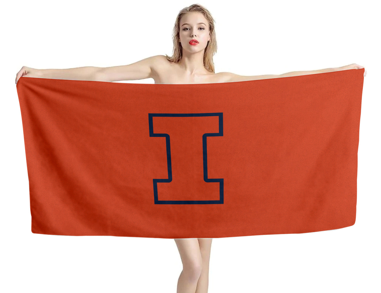 Illinois Fighting Illini Beach Towel