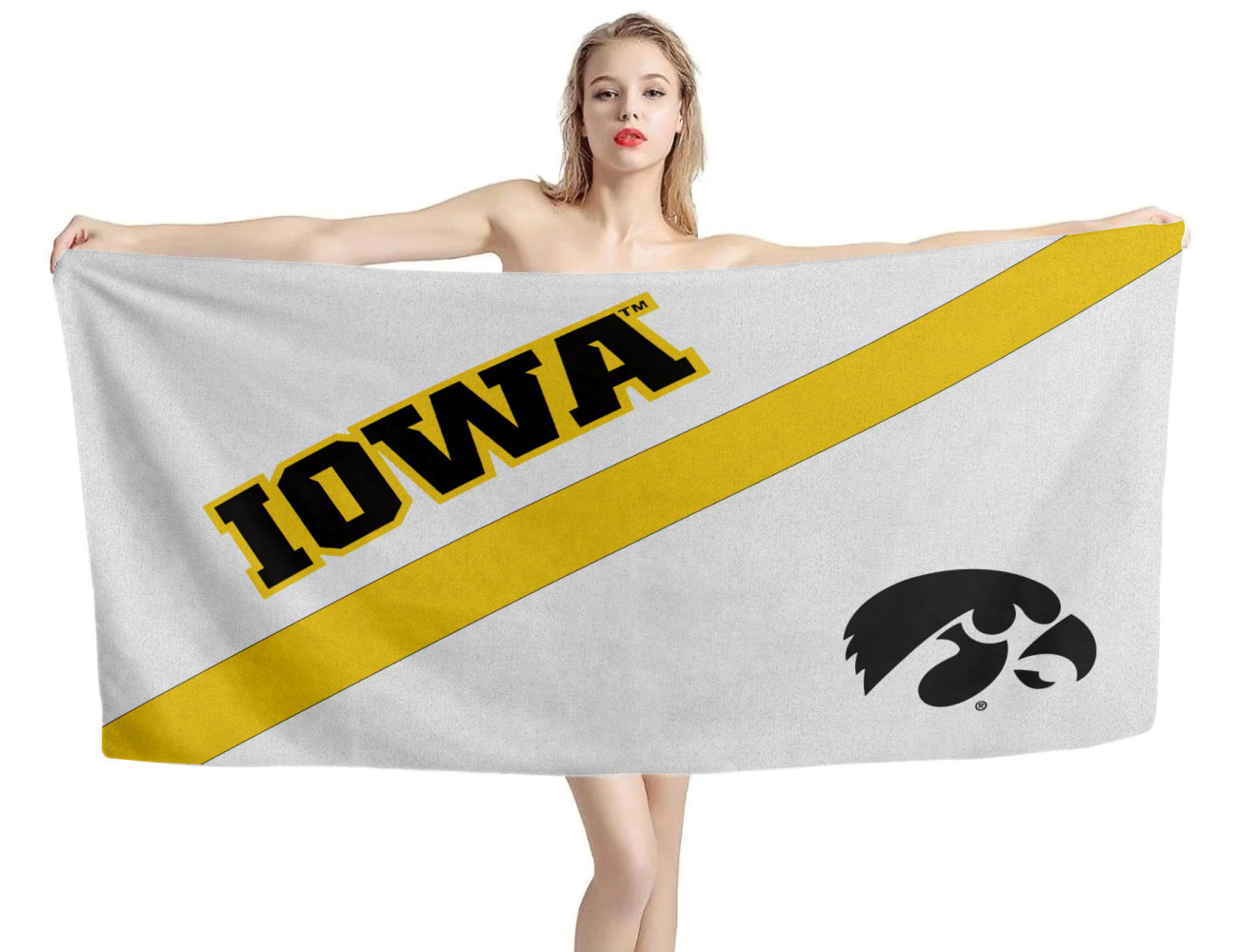 Iowa Hawkeyes College Football Beach Towel