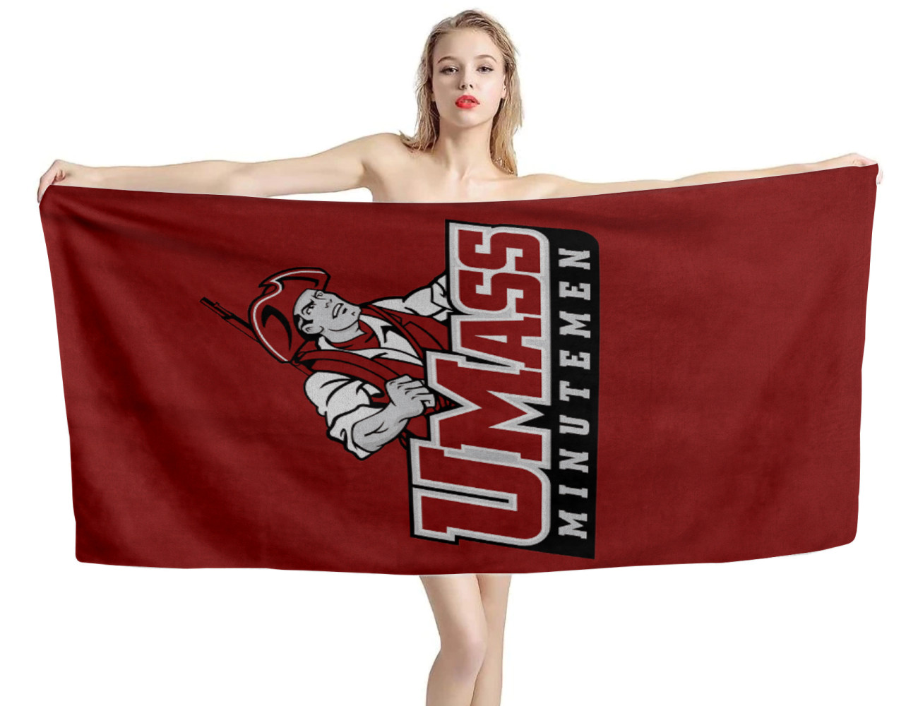 Massachusetts Minutemen Beach Towel, FBS-IND-NCAA--2