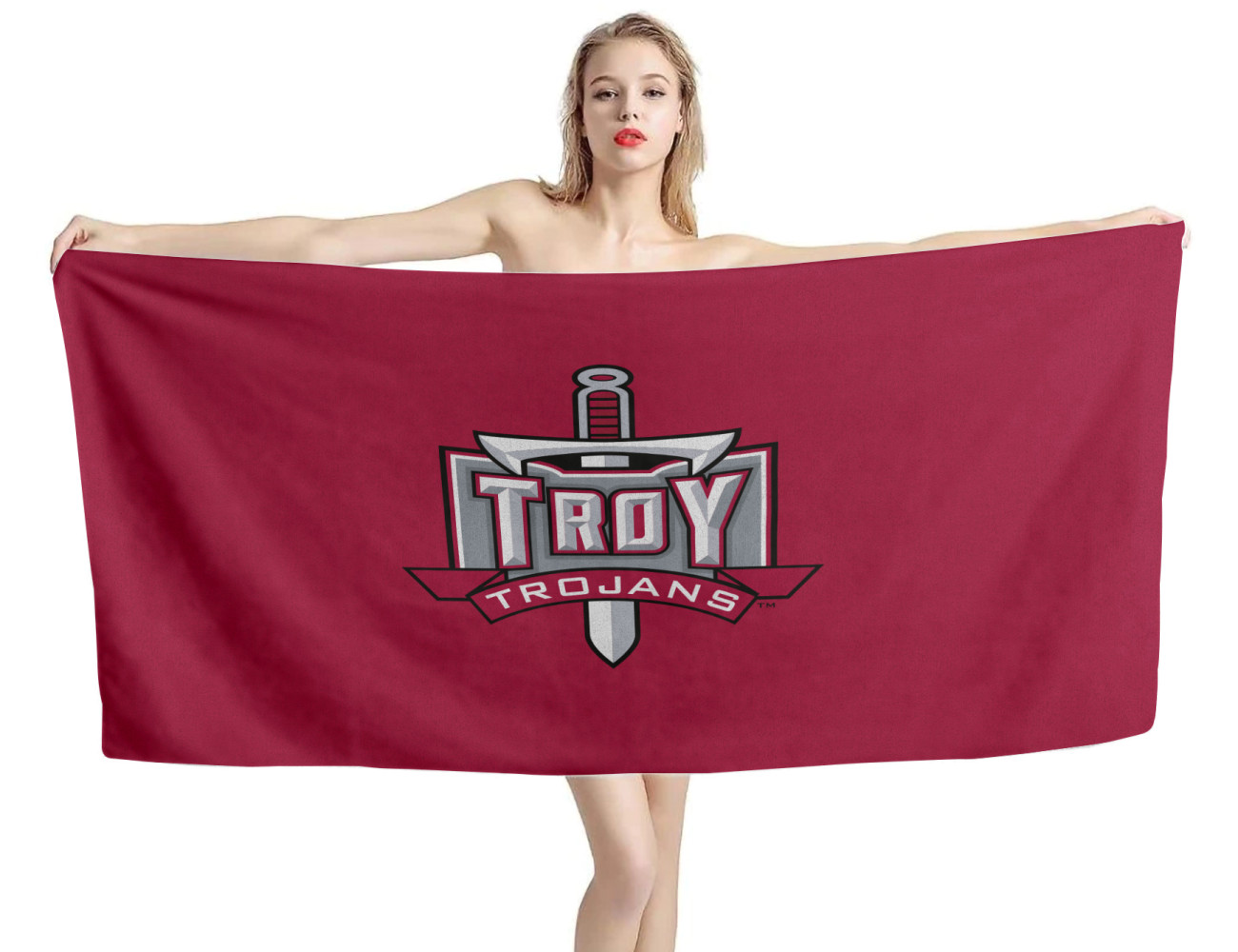 Troy Trojans Beach Towel