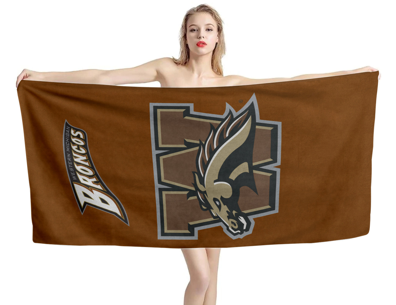 Western Michigan Broncos Beach Towel, NCAA--35