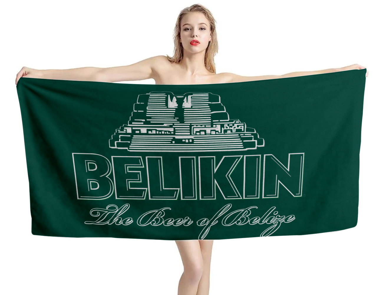 Belikin Beer Green Beach Towel, BEER--08