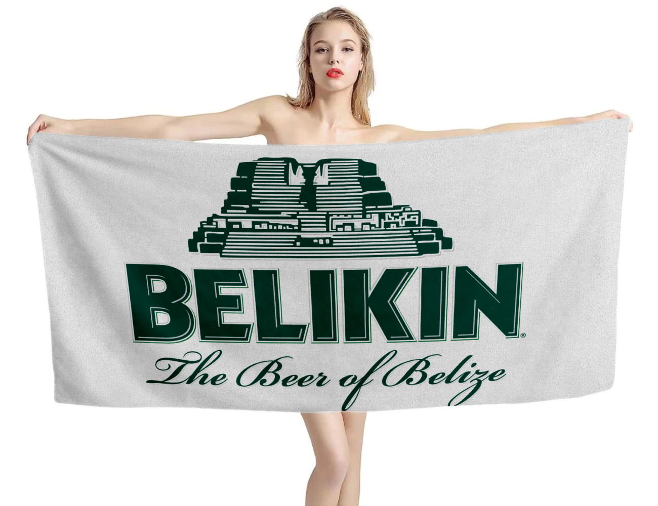 Belikin Beer White Beach Towel, BEER--07