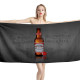 Budweiser Bottle Gray Beach Towel