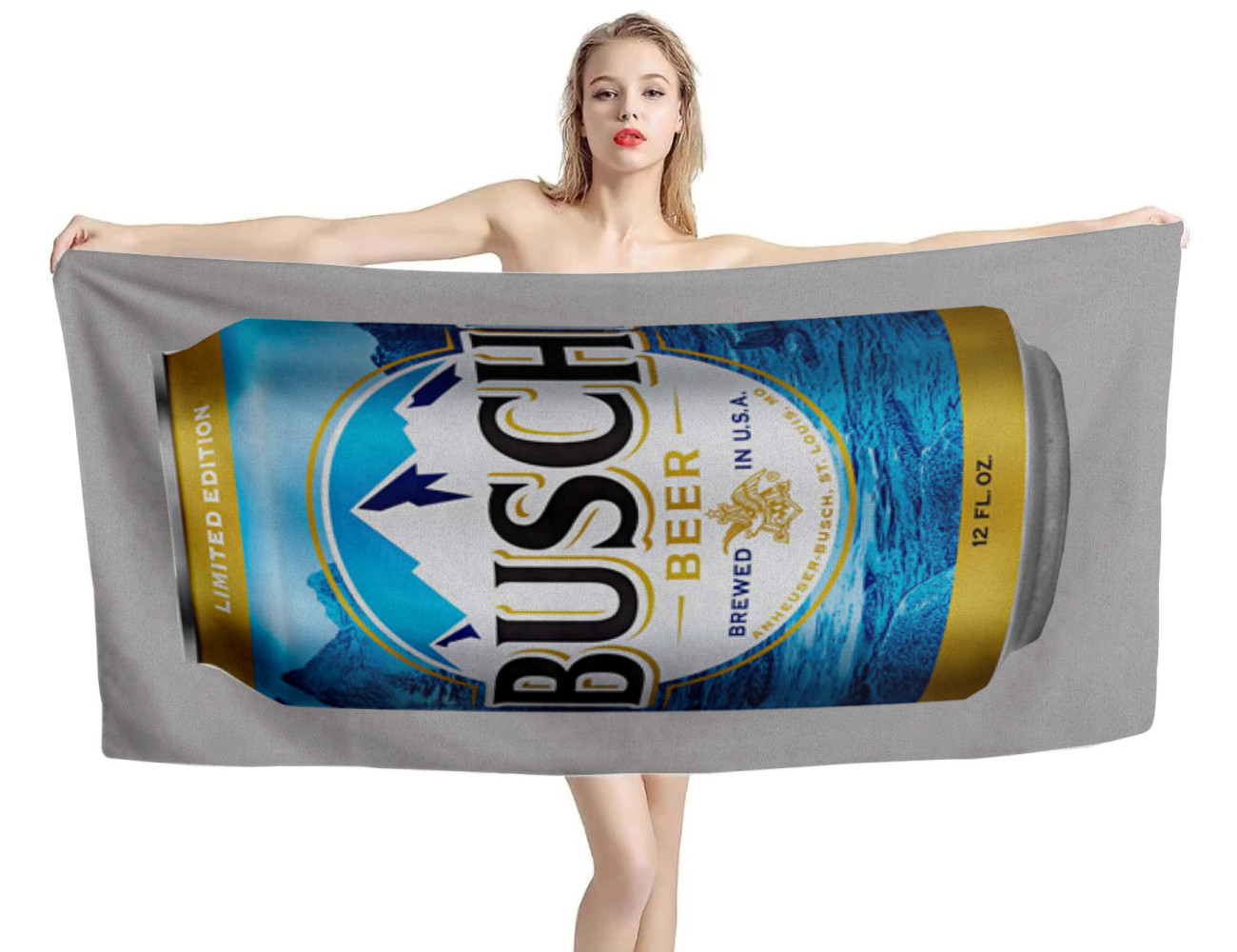 Busch Beer Limited Edition Blue Ken Beach Towel, BEER--15