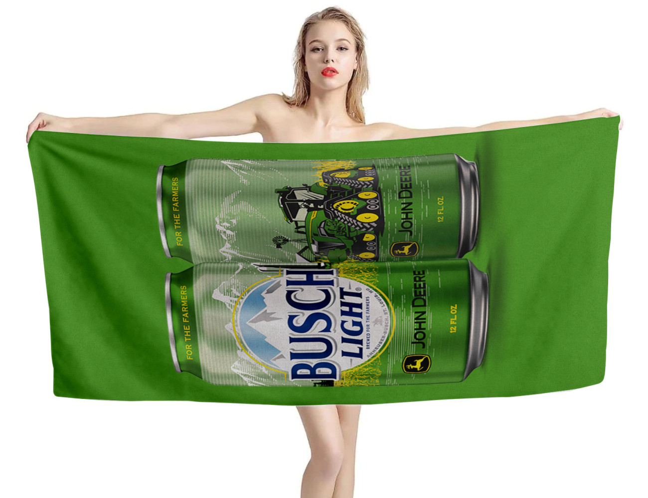 Busch Light John Deere Ken Green Beach Towel, BEER--16