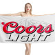 Coors Light Beer White Beach Towel, BEER--TOWEL-13