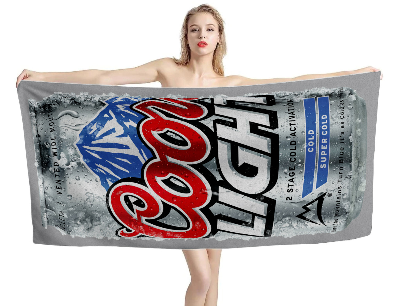 Coors Light Can Beer Beach Towel