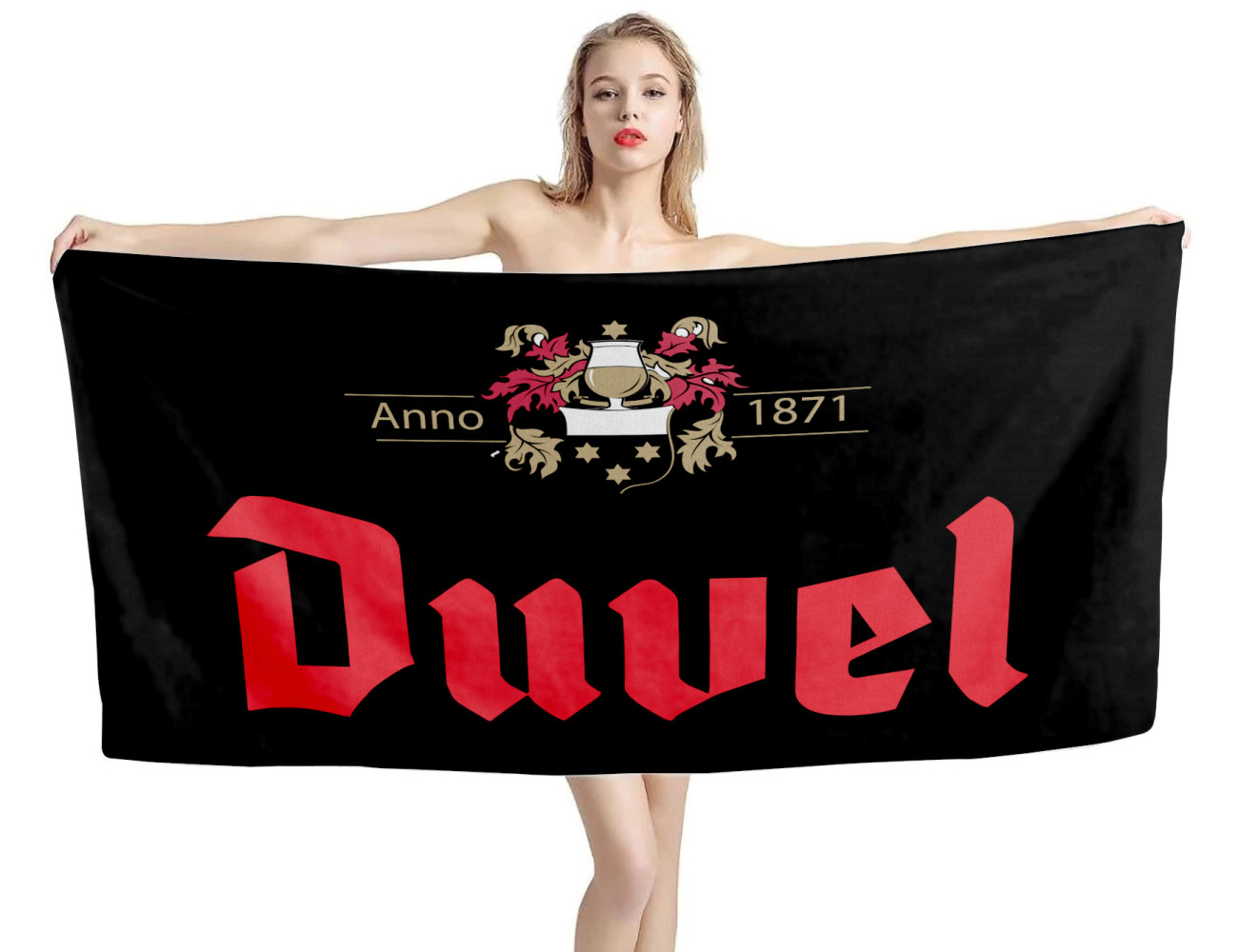 Duvel Beer Schwarz Strandtücher, BEER--TOWEL-10