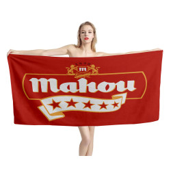 Mahou Beer Red Beach Towel