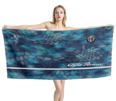 Alfa Romeo Blue Hex Beach Towel