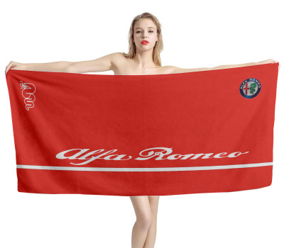 Alfa Romeo Logo Red Beach Towel