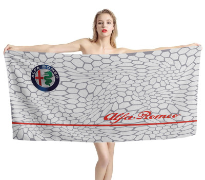 Alfa Romeo Hex White Beach Towel