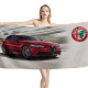 Alfa Romeo Giulia Red Car Beach Towel, ALFA--02