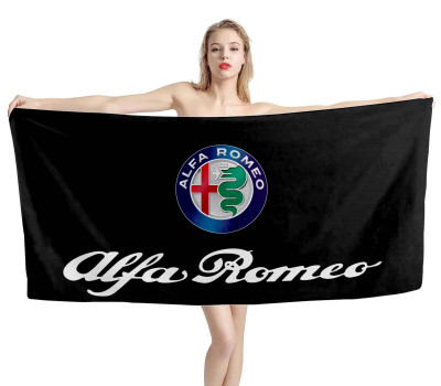 Alfa Romeo Black Beach Towel