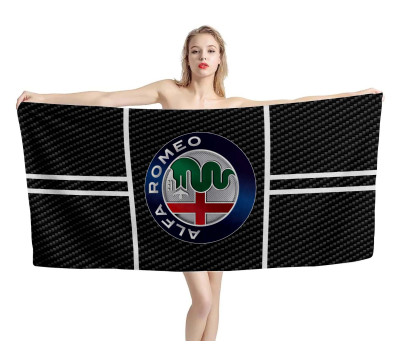 Alfa Romeo Carbon Black Beach Towel