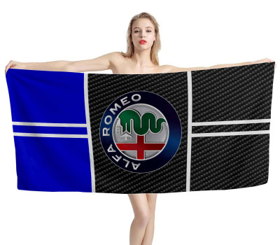 Alfa Romeo Carbon Blue Beach Towel