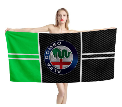 Alfa Romeo Carbon Green Beach Towel