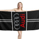 Audi Carbon Black Beach Towel, AUDICARBON04