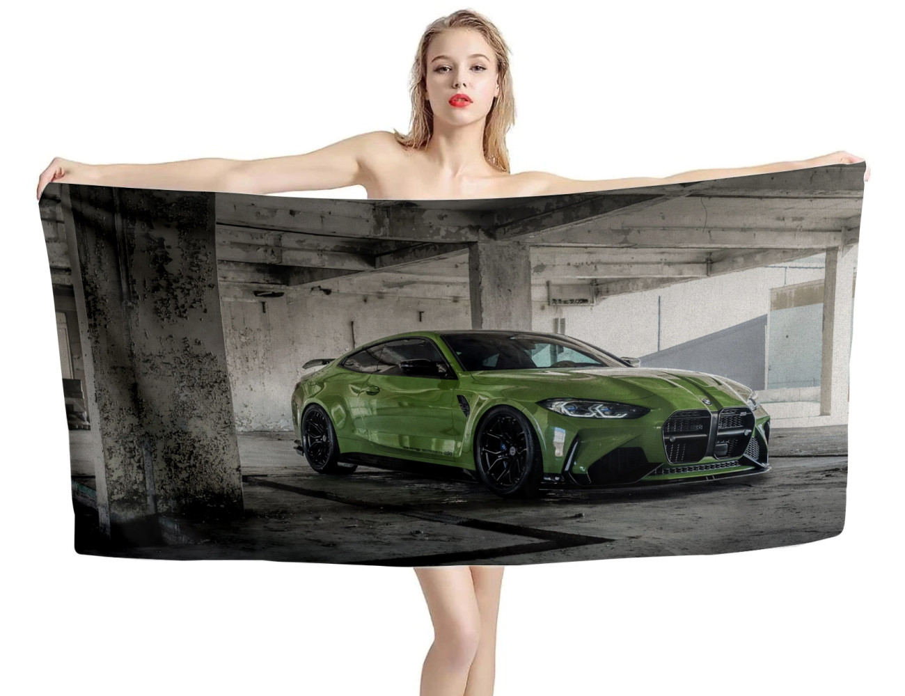 Adro Bmw M4 Coupe Facelift Beach Towel, BMW-ADRO