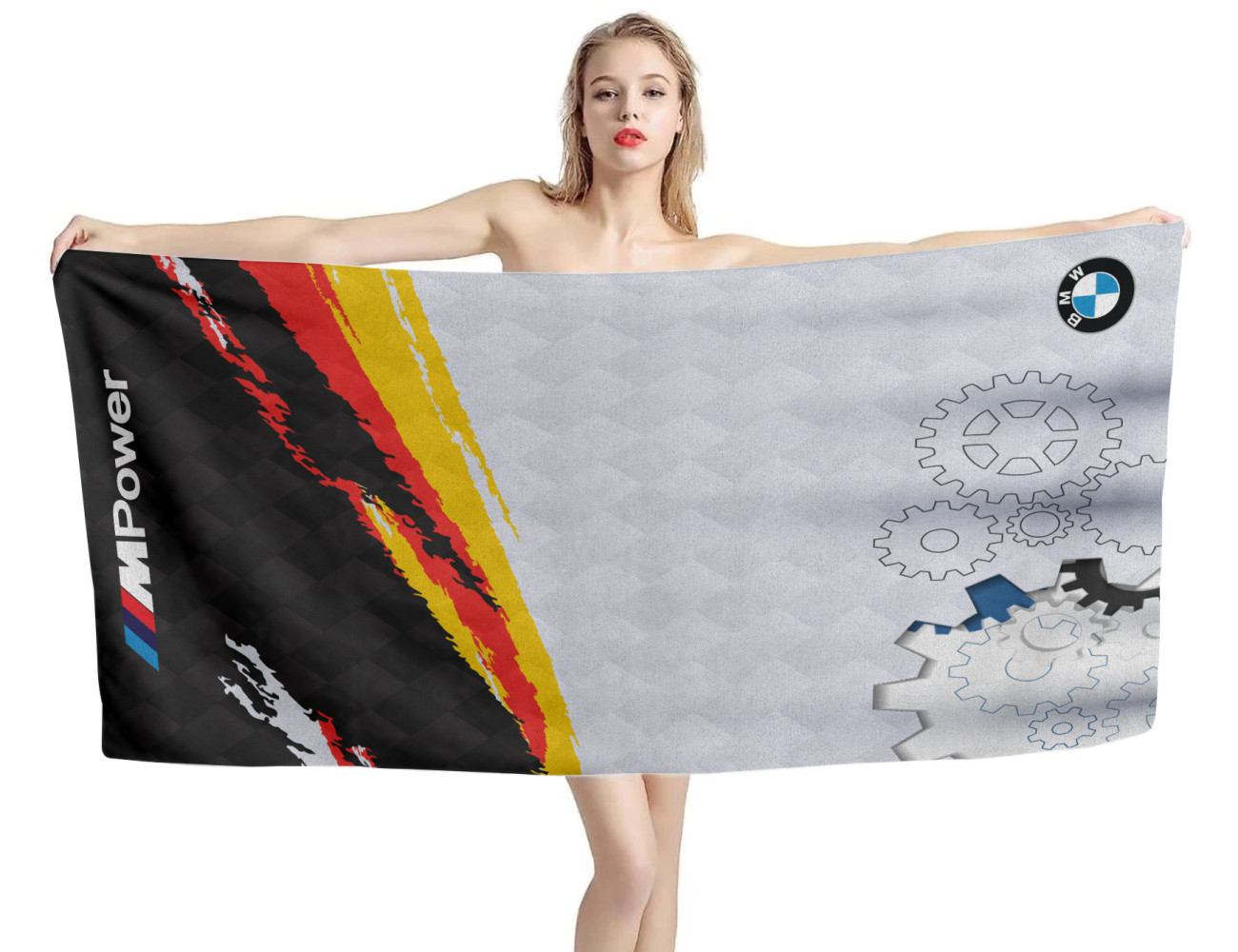 BMW M Power Germany Flag Beach Towel, BMW--14