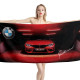 BMW Red Car Beach Towel BMW Red Car Beach Towel
