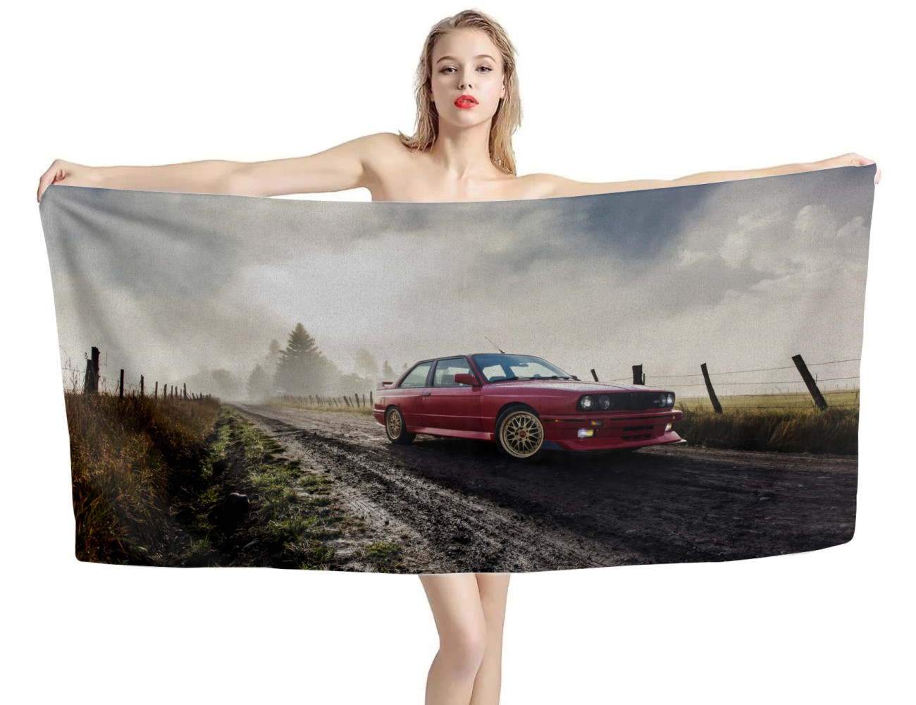 BMW E30 M3 Beach Towel, BMW-E30